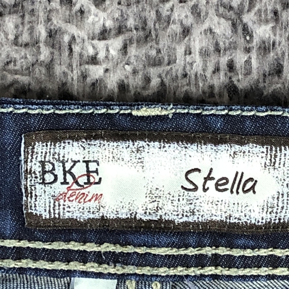 BKE Stella Straight Jeans Womens 25R Blue Med Wash Low Rise Slim Stretch Denim - Picture 10 of 14